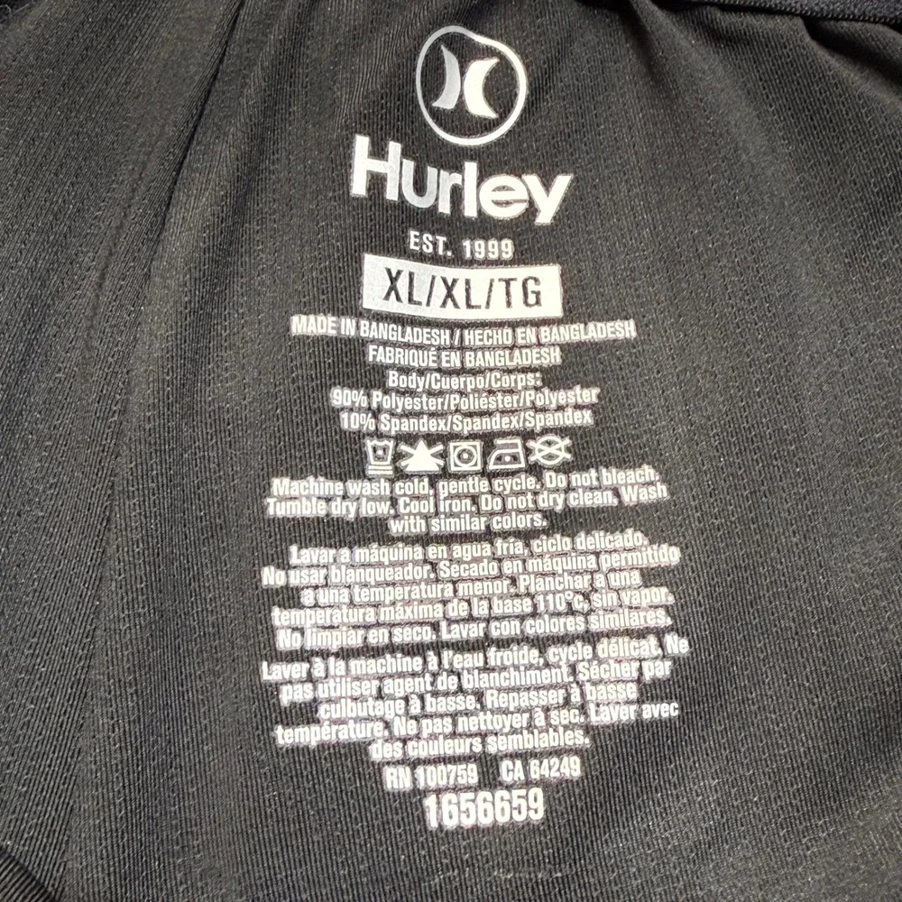 Hurley Swim Shorts Mens XL Blue Stripe Stretch UPF 50+ Board Trunks Lined NEW